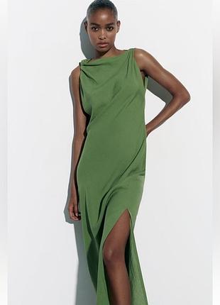 Стильна сукня  з  суміші льону zara