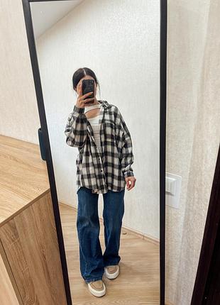 1+1=3 в клетку рубашка boohoo