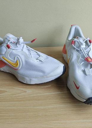 Женские подростковые беговые кроссовки nike run flow 'white pink yellow' dr0472-100