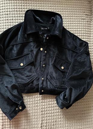 Укороченный вельветовый пиджак / джинсовка