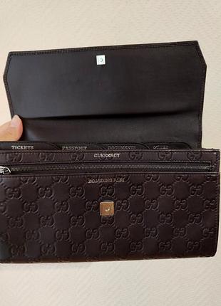 Gucci монограммный дорожный кошелек тревел-кейс