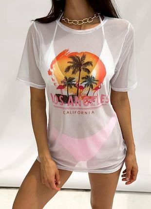 Купальник тройка(2685) в бело розовом цвете