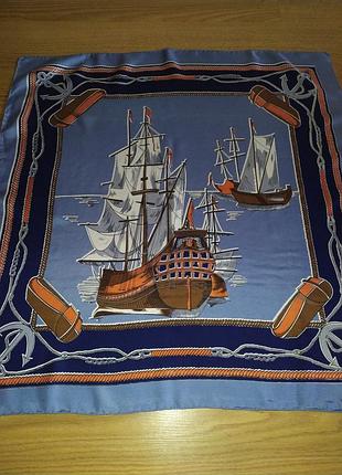 Jean macore' шикарный винтажный шелковый платок