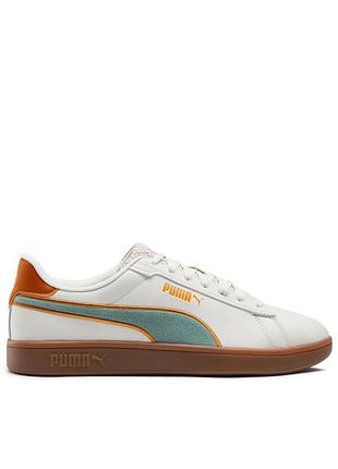 Мужские белые кеды puma (smash 3.0) (нюанс)
