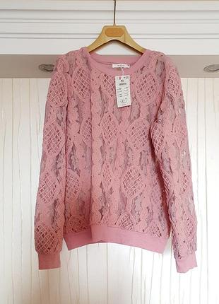 Кружевной свитшот