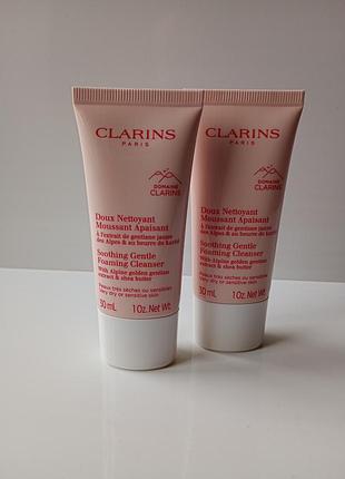 Clarins gentle soothing foaming cleanser пенка для умывания 30мл.