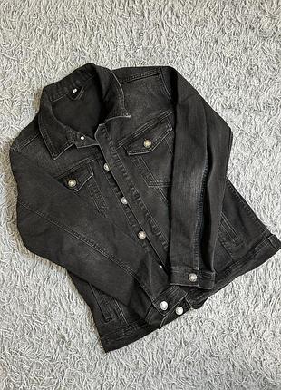 Джинсовая мужская куртка. джинсовка графитовая. джинсовый пиджак