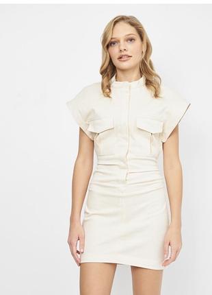 Молочное платье zara 3