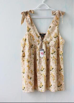 Блуза , цветочный принт primark, хлопок , батист