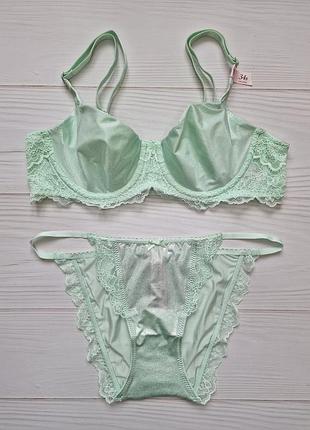 Шикарный люксовый комплект белья с шиммером victoria's secret оригинал