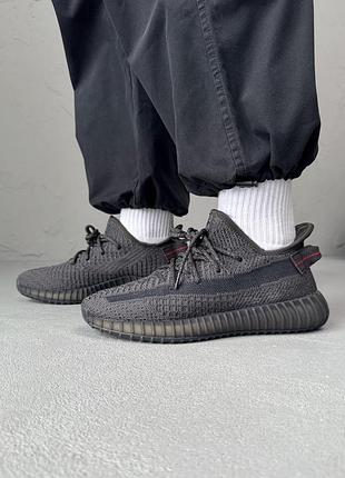 Кроссовки adidas yeezy v2, black reflective