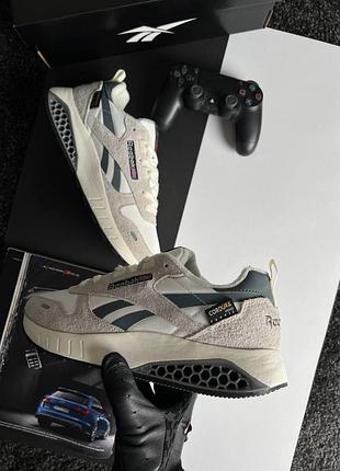 Reebok classic leather hexalite white grey beige 8