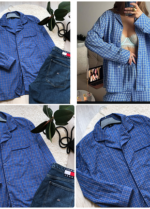 Сорочка. у клітинку. в піжамному стилі. uniqlo