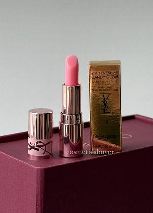 Yves saint laurent ysl loveshine candy glow 1b pink sunrise нюдовая бальзамная помада для губ масло маслица розовый увлажняющий бальзам блеск