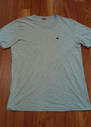 Мужская серая базовая футболка champion оригинал