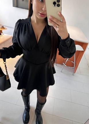 Платье - комбинезон с имитацией корсета3 фото