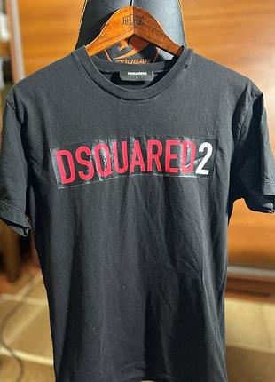 Черная футболка dsquared2 m/l ориг