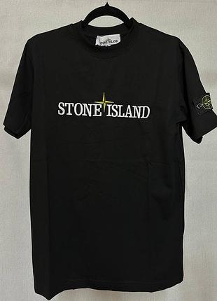 Футболка stone island з патчем | чоловіча футболка стон айленд