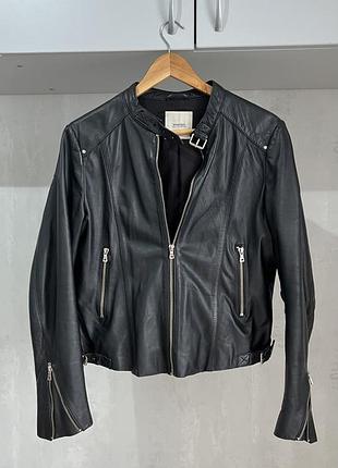 Жіноча шкіряна куртка mango