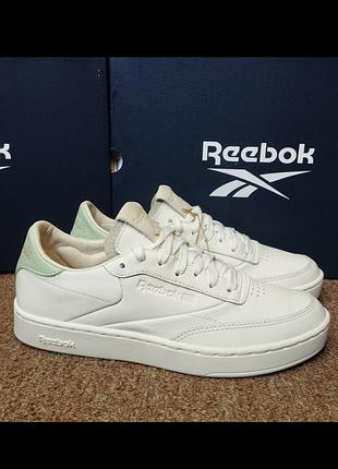 Шкіряні кросівки reebok Leather club clean gx3693