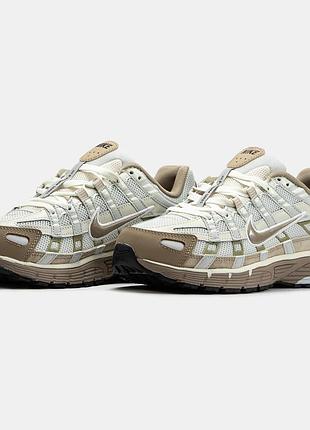Мужские кроссовки nike p-6000 beige white 40-41-42-43-44-45