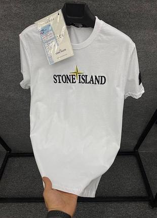 Чоловіча футболка stone island | футболка стон айленд з патчем