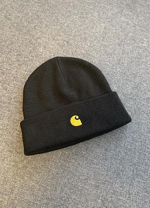 Шапка carhartt wip chase beanie бини черная оригинал
