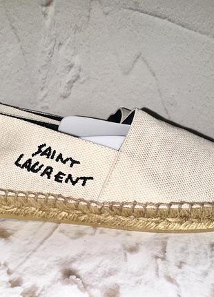 Эспадрильи saint laurent с вышитым логотипом