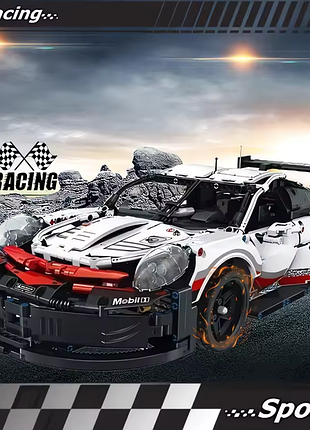 Конструктор porsche 911! 1:10! 1580 деталей! размер 50×21×17!