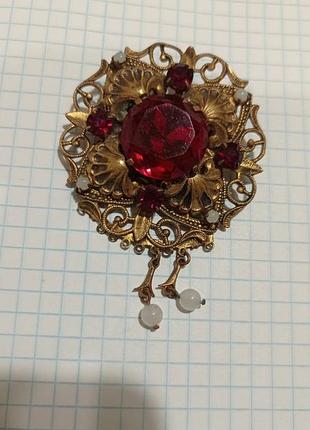 Брош. брошка, вінтаж, чехія.