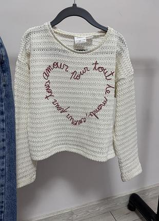 Кофтинка zara молочна