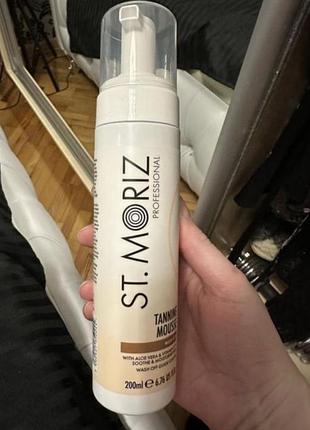 St. moriz tanning mousse мусс для автозагара и перчатка набор