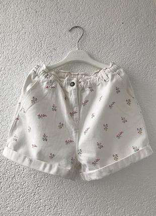 Стильный хлопковые шорты на девочку 11 лет
