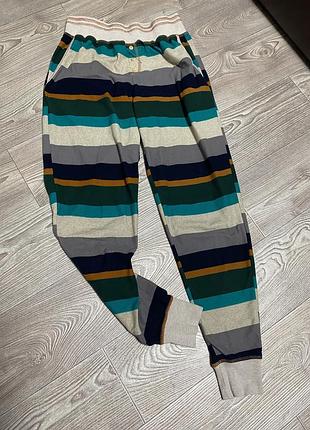 Домашні флісові штани в смужку