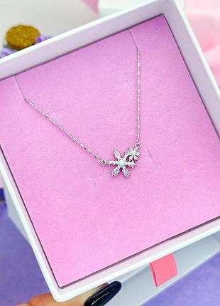Намисто сніжинка • ланцюжок • підвіска • цепочка • пандора • pandora