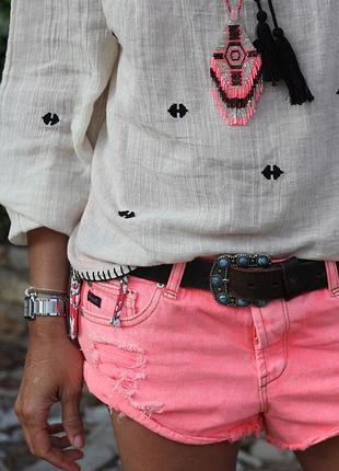 Шорти рвані неон рожеві варенки