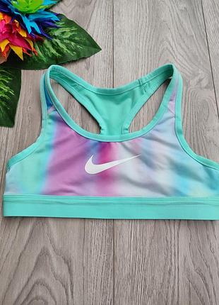 Двусторонний спортивный бюстгальтер nike girl's pro compression unicorn