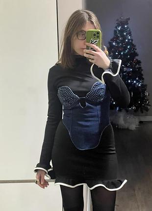 Джинсовый корсет