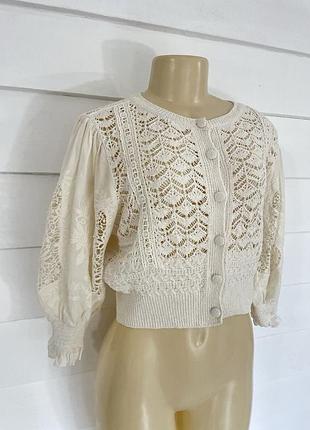 Zara  мереживне болеро кофта накидка