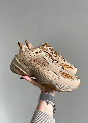 Жіночі кросівки nike m2k tekno brown найк коричневого кольору