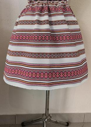 Вышитая юбка все размеры с украинским орнаментом в этническом стиле