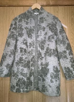 Теплий кардиган із кишенями, з валяної вовни,xs італія