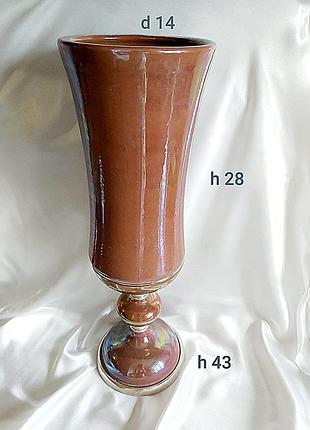 Ваза 43 см майолика керамика винтажная майоика винтаж