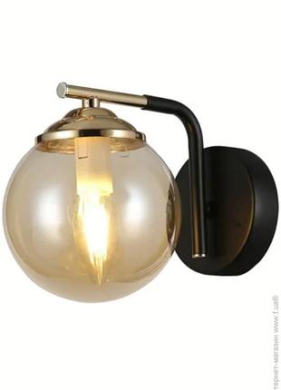 Wunderlicht бра om8132-11 1x40 вт e14 черный с золотом