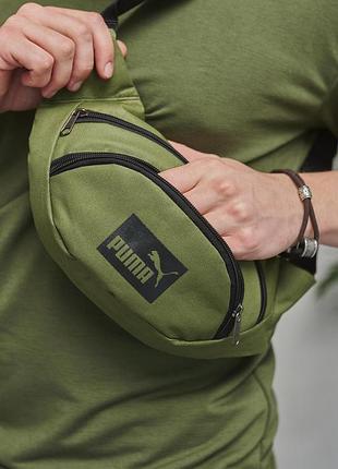 Сумка через плечо хаки лого puma 3