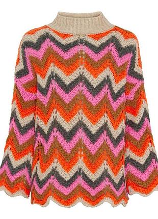Свитер имталия разноцветный рукав клеш s m