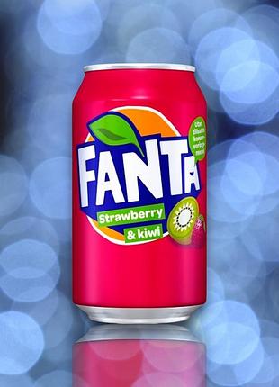 Напиток сильногазированный fanta 330 мл strawberry & kiwi опт/розница
