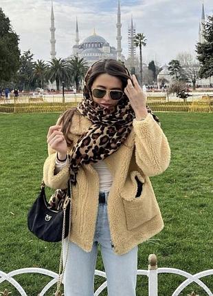 Двусторонняя куртка шуба шубка из эко меха тедди дубленка zara оригинал