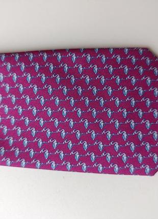 Шелковый галстук. фламинго. 9