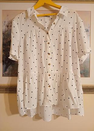 Блуза из вискозы в горох